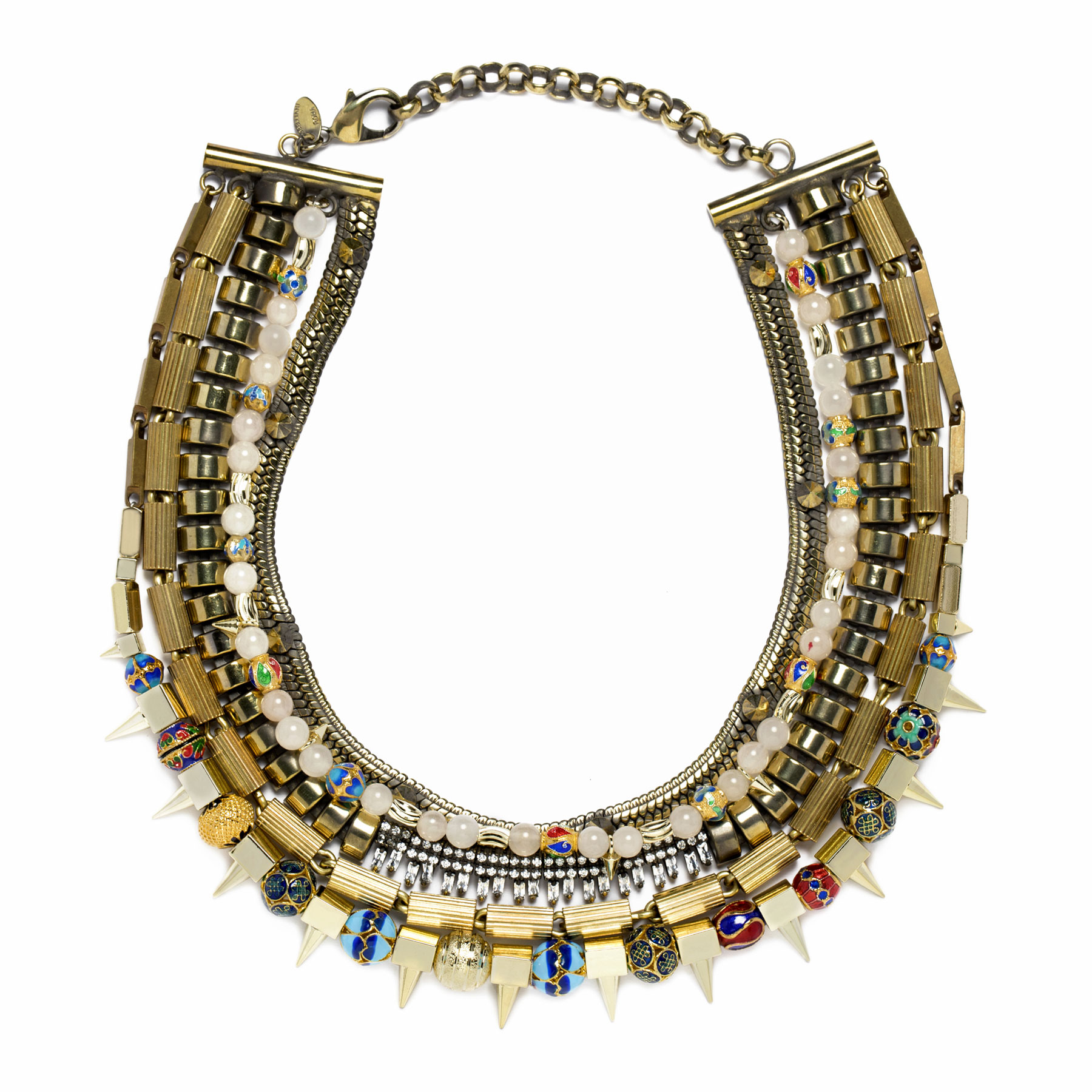 Multi strand statement necklace - rose - IOSSELLIANI jewellery